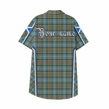 Brisbane Tartan Crest Kid Hawaiian Shirt Scotland Coat of Arm Flag Style - Tartan Vibes Clothing
