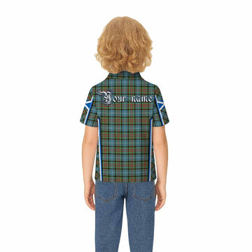 Brisbane Tartan Crest Kid Polo Shirt Scotland Coat of Arm Flag Style - Tartan Vibes Clothing