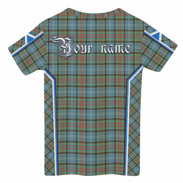 Brisbane Tartan Crest Kid T-shirt Scotland Coat of Arm Flag Style - Tartan Vibes Clothing
