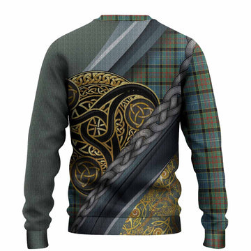 Brisbane Tartan Crest Knitted Sweater Scottish Triskele Celtic