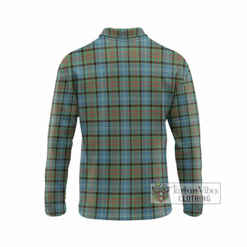 Brisbane Tartan Crest Long Sleeve Polo Shirt Ferocious Lion Style