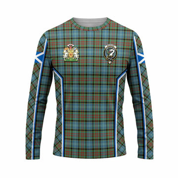 Brisbane Tartan Crest Long Sleeve T-Shirt Scotland Coat of Arm Flag Style - Tartan Vibes Clothing