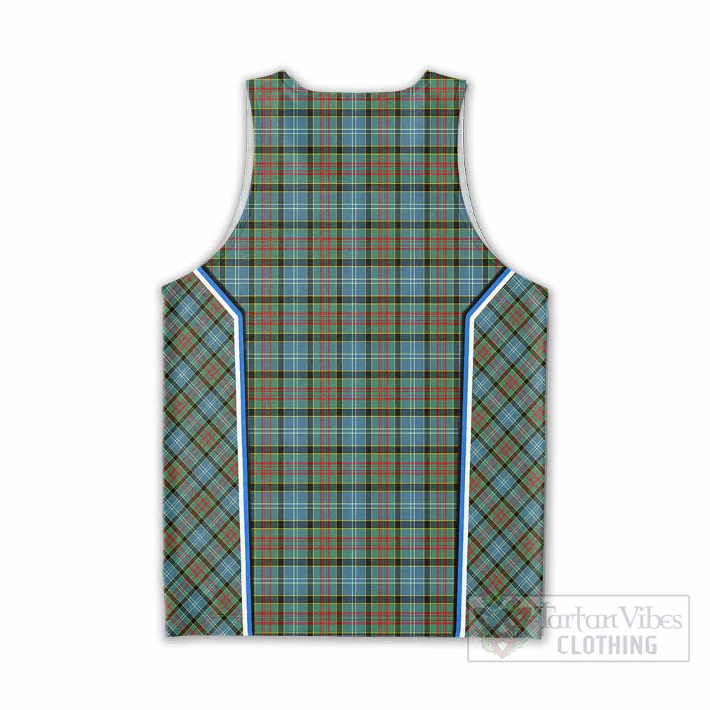 Brisbane Tartan Crest Men Tank Top Scotland Coat of Arm Flag Style - Tartan Vibes Clothing