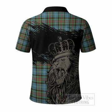 Brisbane Tartan Crest Polo Shirt Crowned Lion Heritage Style