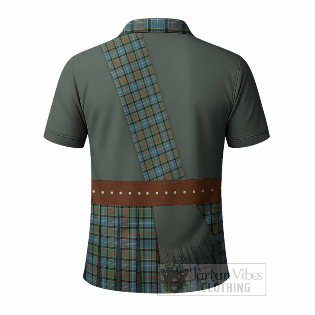Brisbane Tartan Crest Polo Shirt Kilt Costume Style