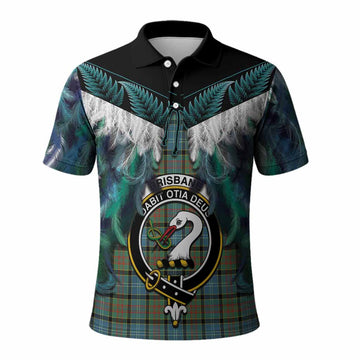 Brisbane Tartan Crest Polo Shirt New Zealand Maori Korowai Cloak