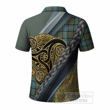 Brisbane Tartan Crest Polo Shirt Scottish Triskele Celtic