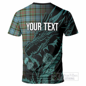Brisbane Tartan Crest Scottish T-Shirt Dragon and Thistle