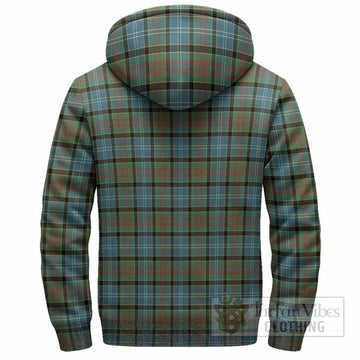 Brisbane Tartan Crest Sherpa Hoodie Ferocious Lion Style