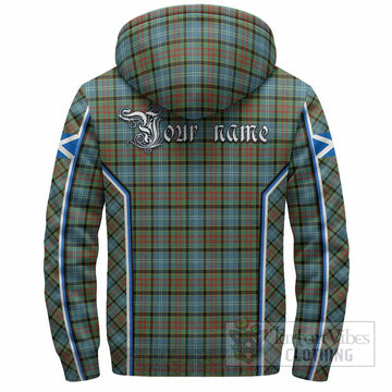 Brisbane Tartan Crest Sherpa Hoodie Scotland Coat of Arm Flag Style