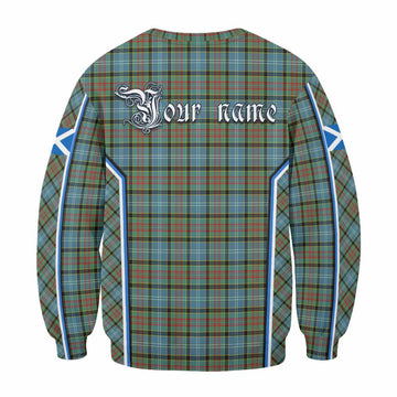 Brisbane Tartan Crest Sweatshirt Scotland Coat of Arm Flag Style