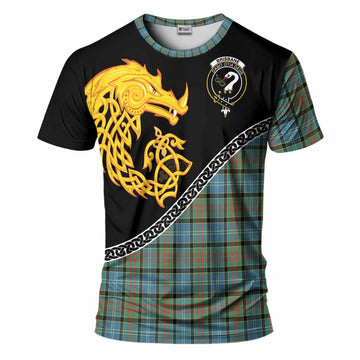 Brisbane Tartan Crest T-Shirt Legendary Dragon Knot Half Style