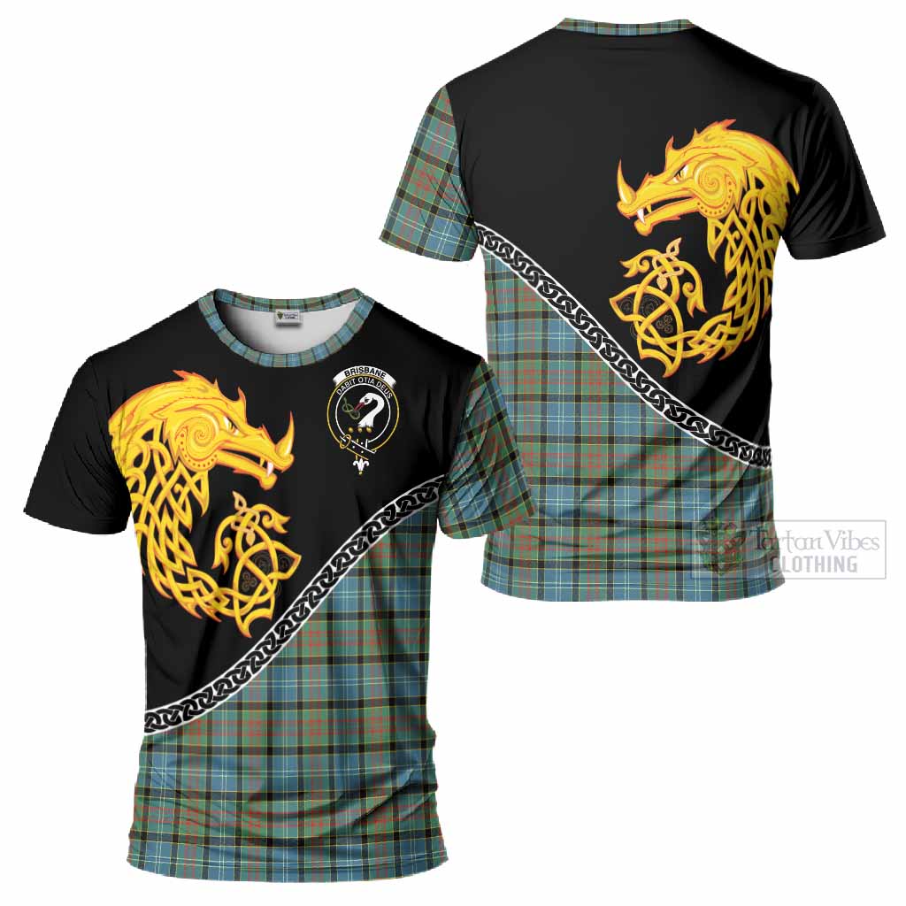 Brisbane Tartan Crest T-Shirt Legendary Dragon Knot Half Style