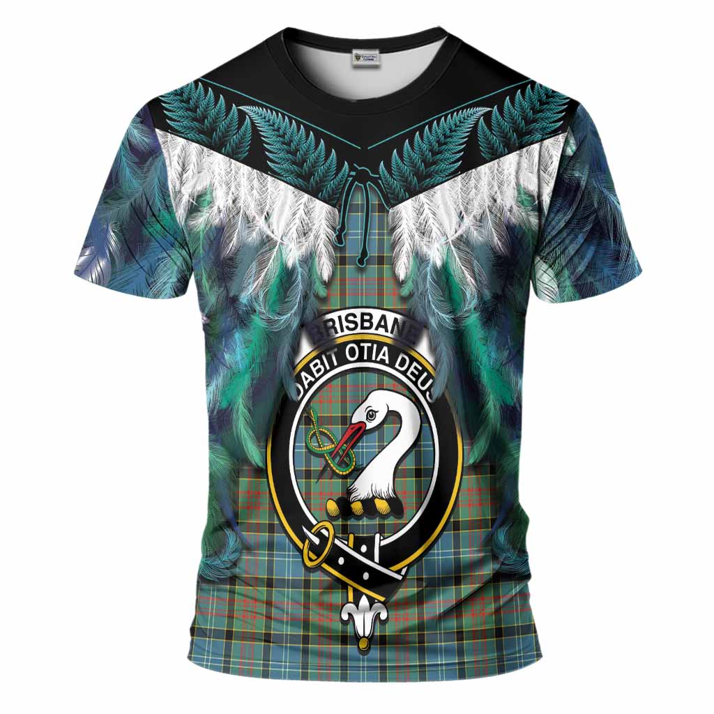 Brisbane Tartan Crest T-Shirt New Zealand Maori Korowai Cloak