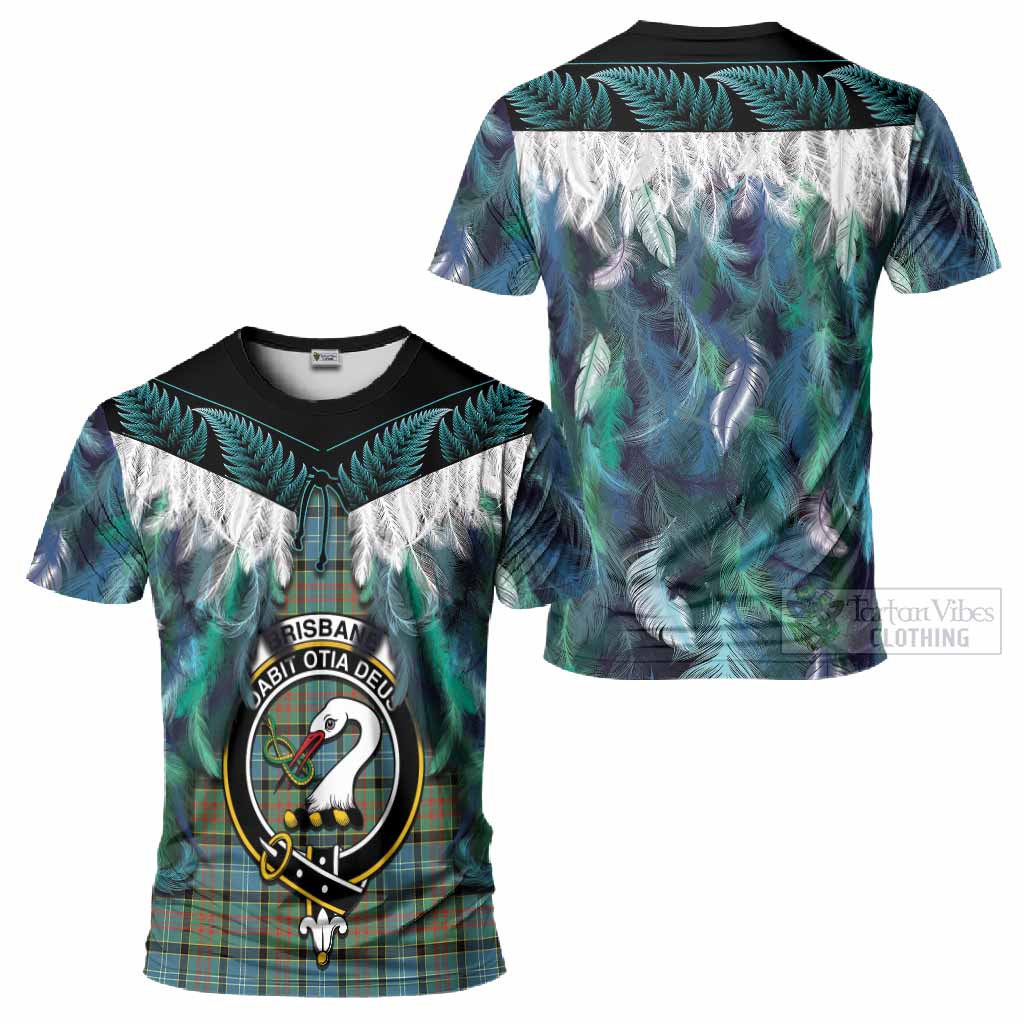 Brisbane Tartan Crest T-Shirt New Zealand Maori Korowai Cloak
