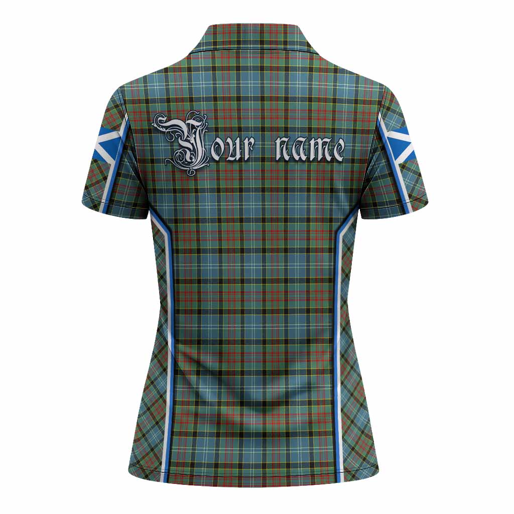 Brisbane Tartan Crest Women's Polo Shirt Scotland Coat of Arm Flag Style - Tartan Vibes Clothing