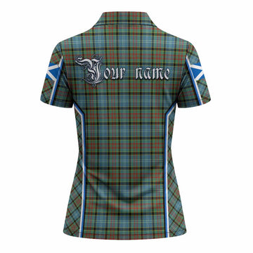 Brisbane Tartan Crest Women's Polo Shirt Scotland Coat of Arm Flag Style