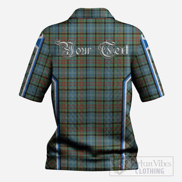 Brisbane Tartan Crest Women’s Polo Sweater Top Scotland Coat of Arm Flag Style