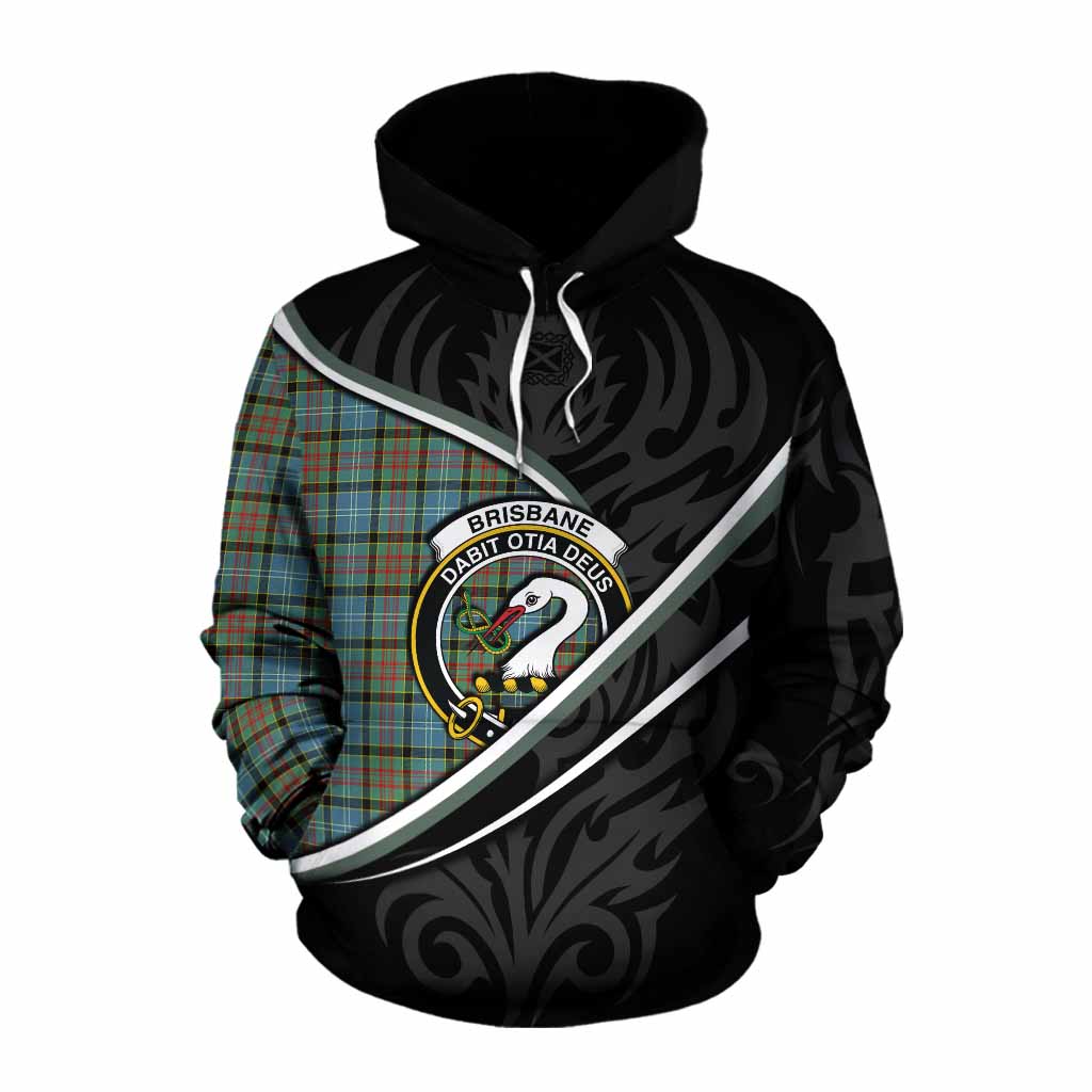 Brisbane Tartan Family Crest Cotton Hoodie Celtic Scottish Thistle Floral - Tartan Vibes Clothing