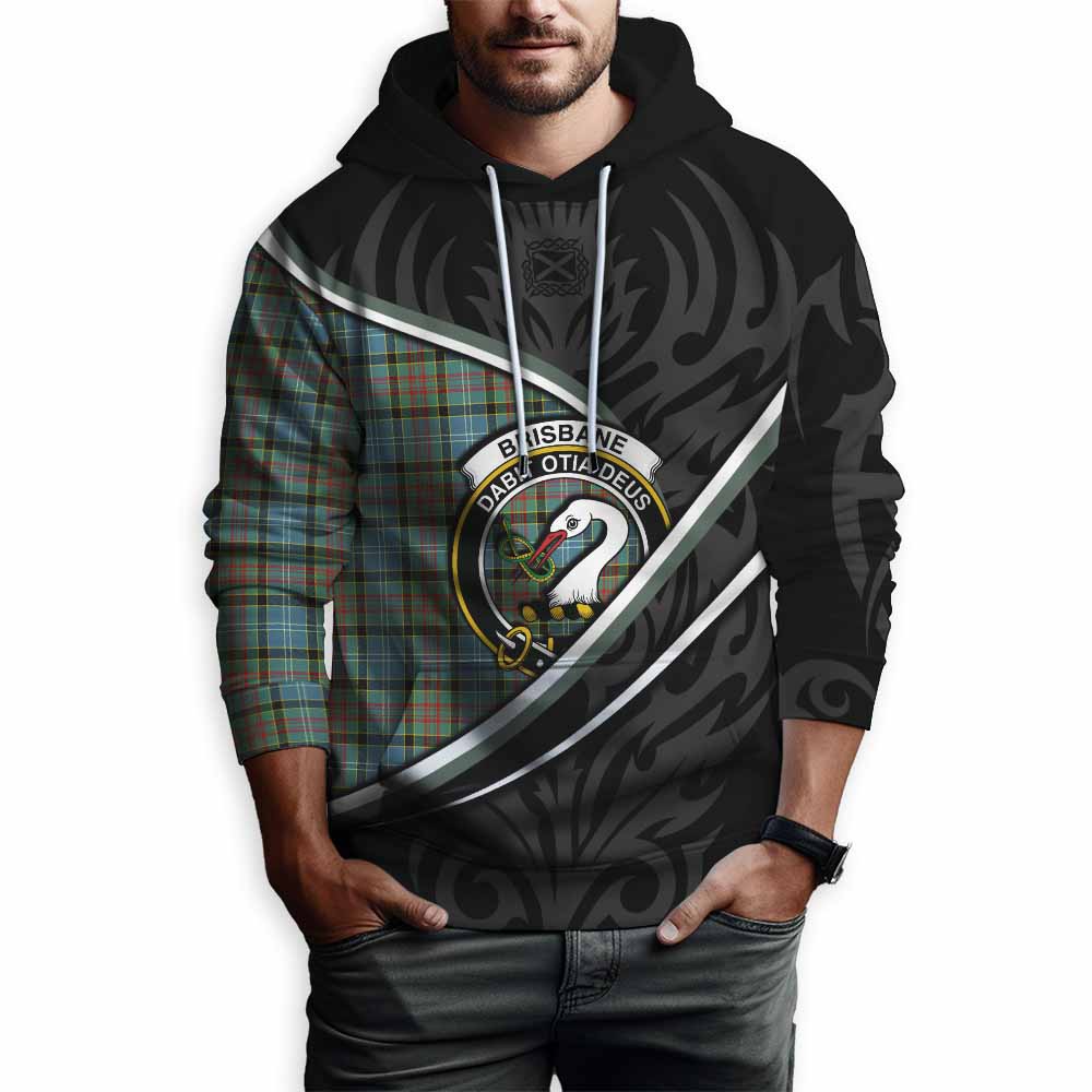 Brisbane Tartan Family Crest Hoodie Celtic Scottish Thistle Floral - Tartan Vibes Clothing