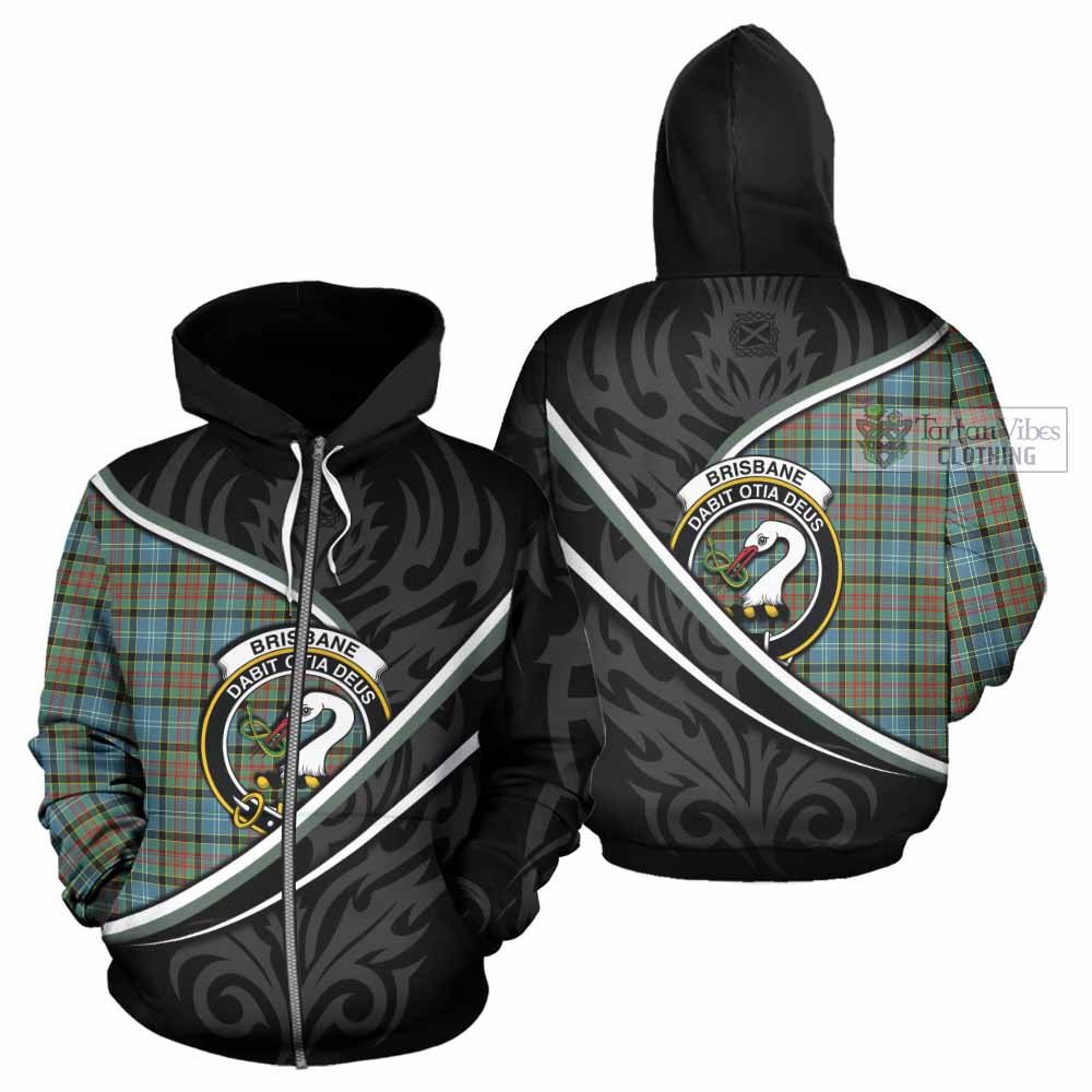 Brisbane Tartan Family Crest Hoodie Celtic Scottish Thistle Floral - Tartan Vibes Clothing