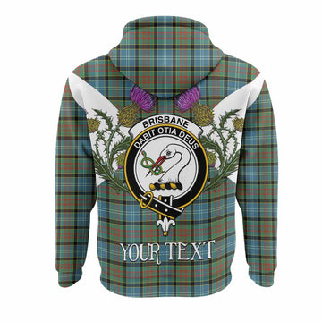 Brisbane Tartan Family Crest Hoodie Scottish Burns Night Thistle Floral