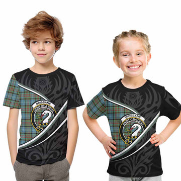 Brisbane Tartan Family Crest Kid T-shirt Celtic Scottish Thistle Floral