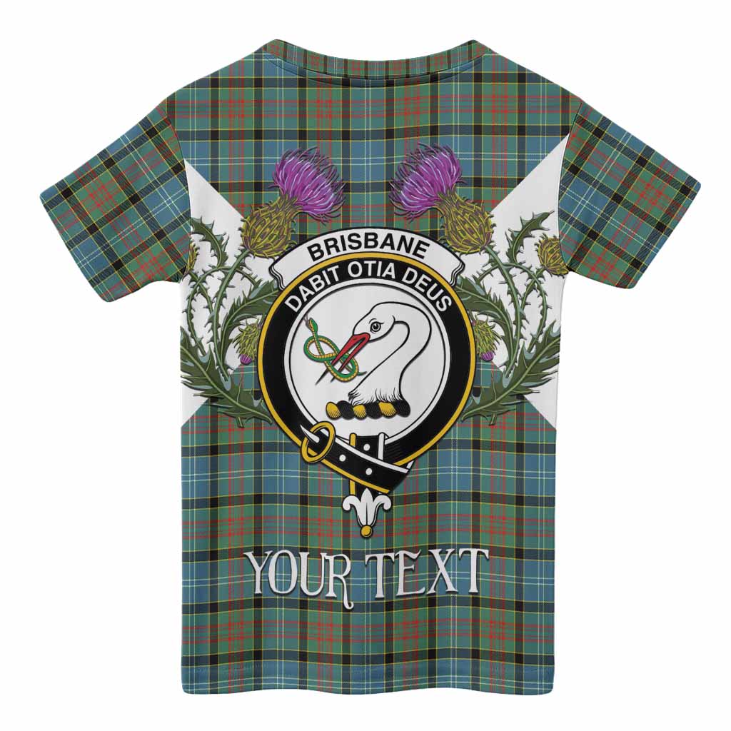 Brisbane Tartan Family Crest Kid T-shirt Scottish Burns Night Thistle Floral