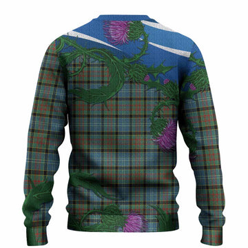 Brisbane Tartan Family Crest Knitted Sweater Thistle in Minimalism