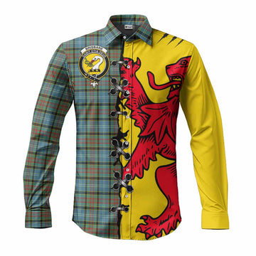 Brisbane Tartan Family Crest Long Sleeve Button Shirts Lion Rampant Honor