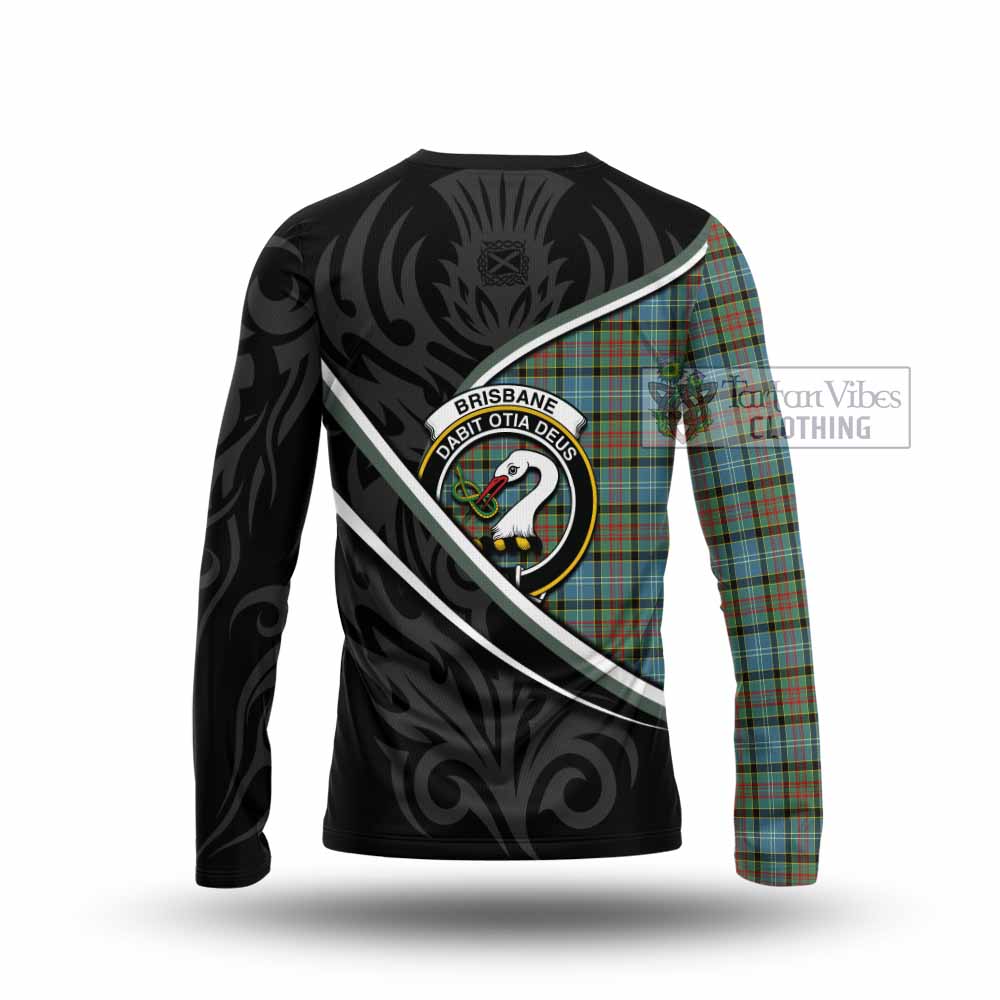 Brisbane Tartan Family Crest Long Sleeve T-Shirt Celtic Scottish Thistle Floral - Tartan Vibes Clothing