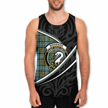 Brisbane Tartan Family Crest Men Tank Top Celtic Scottish Thistle Floral - Tartan Vibes Clothing