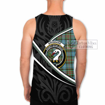 Brisbane Tartan Family Crest Men Tank Top Celtic Scottish Thistle Floral - Tartan Vibes Clothing