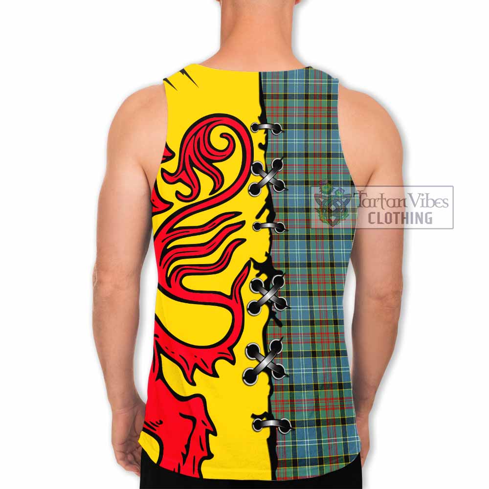 Brisbane Tartan Family Crest Men Tank Top Lion Rampant Honor - Tartan Vibes Clothing