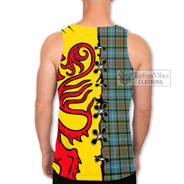 Brisbane Tartan Family Crest Men Tank Top Lion Rampant Honor - Tartan Vibes Clothing