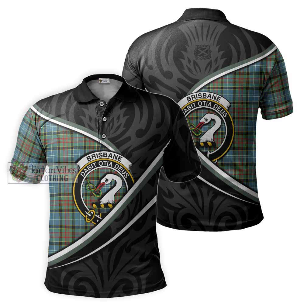 Brisbane Tartan Family Crest Polo Shirt Celtic Scottish Thistle Floral - Tartan Vibes Clothing