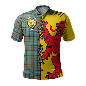 Brisbane Tartan Family Crest Polo Shirt Lion Rampant Honor