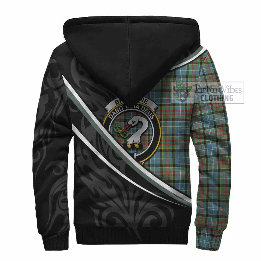 Brisbane Tartan Family Crest Sherpa Hoodie Celtic Scottish Thistle Floral - Tartan Vibes Clothing