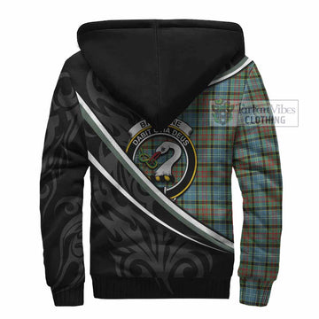 Brisbane Tartan Family Crest Sherpa Hoodie Celtic Scottish Thistle Floral