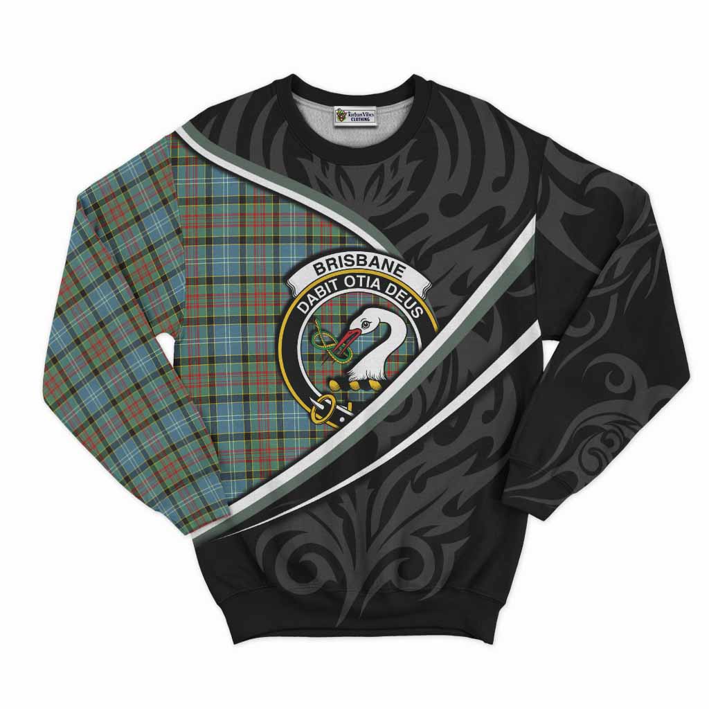 Brisbane Tartan Family Crest Sweatshirt Celtic Scottish Thistle Floral - Tartan Vibes Clothing