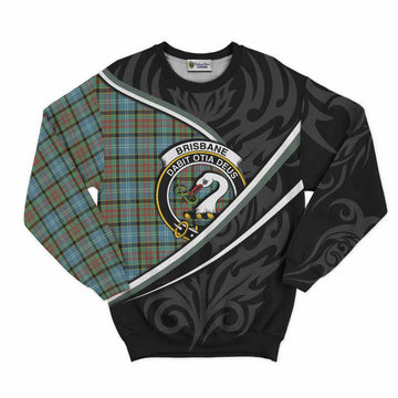 Brisbane Tartan Family Crest Sweatshirt Celtic Scottish Thistle Floral