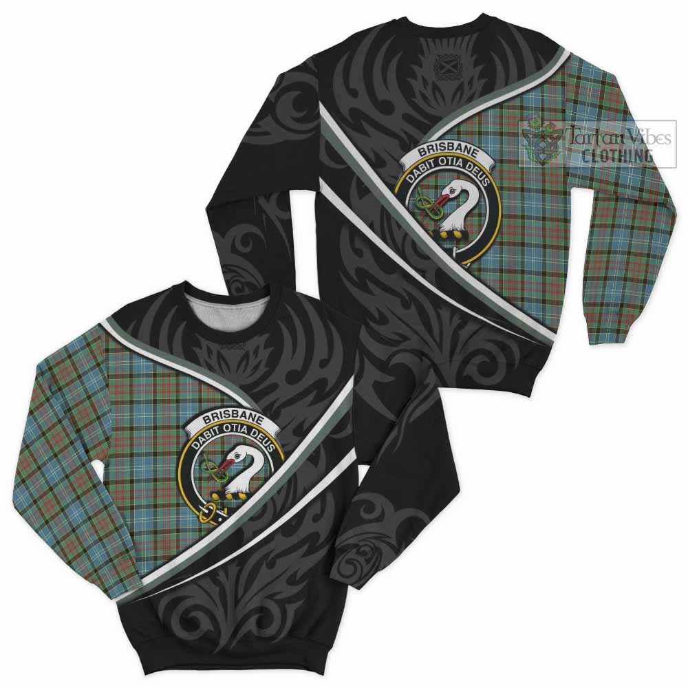 Brisbane Tartan Family Crest Sweatshirt Celtic Scottish Thistle Floral - Tartan Vibes Clothing