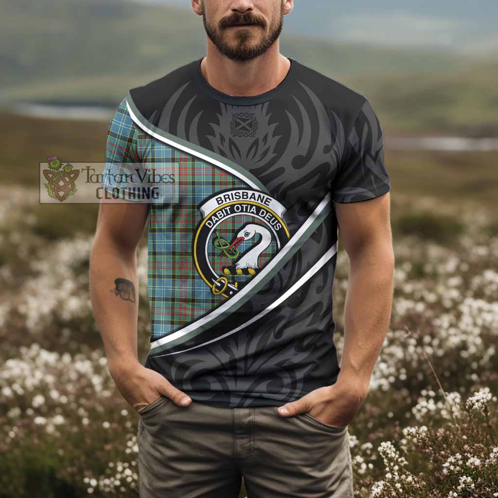 Brisbane Tartan Family Crest T-shirt Celtic Scottish Thistle Floral - Tartan Vibes Clothing
