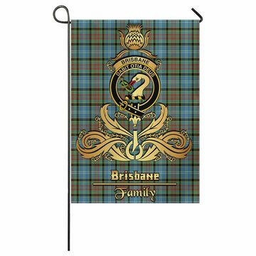 Brisbane Tartan Garden Flag with Highland Thistle Cherish Family Crest Style
