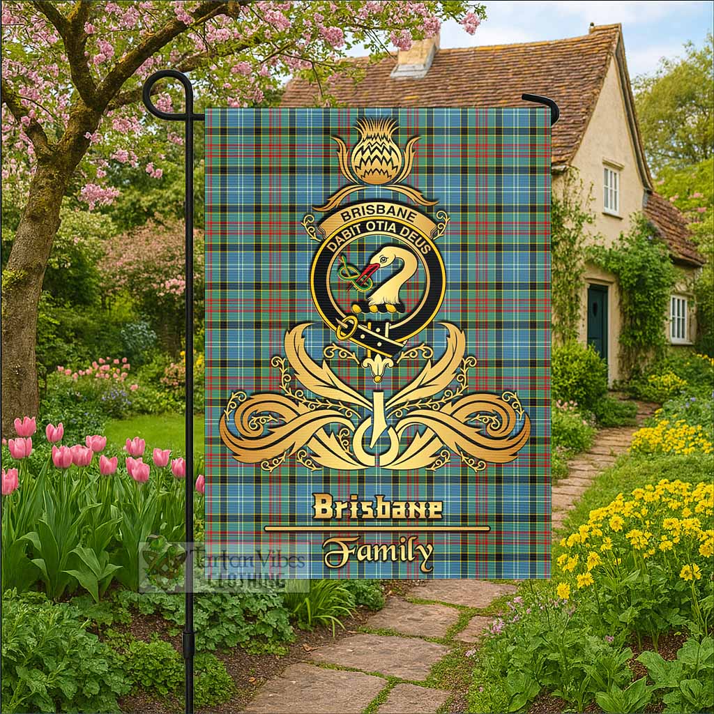 Brisbane Tartan Garden Flag with Highland Thistle Cherish Family Crest Style - Tartan Vibes Clothing