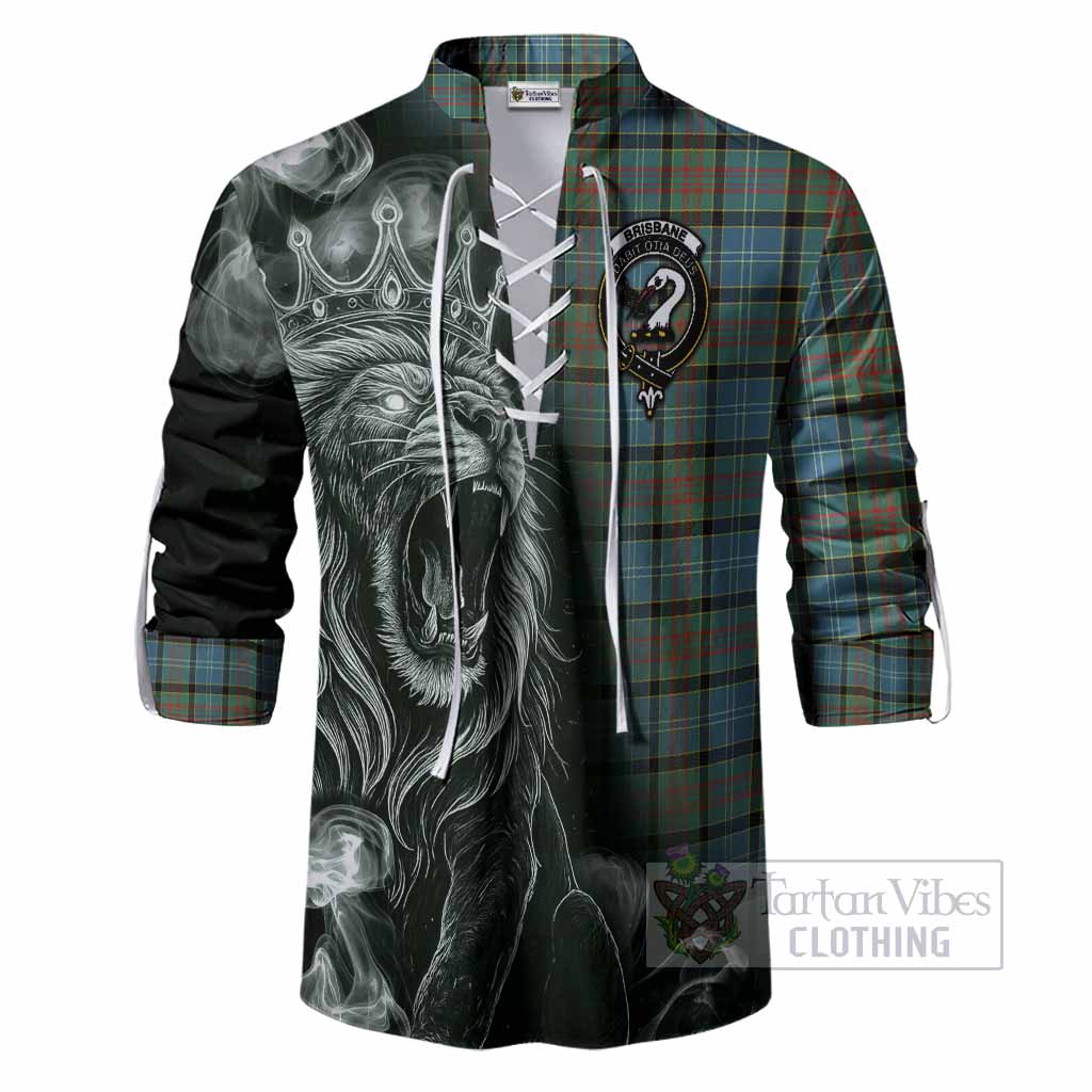 Brisbane Tartan Ghillie Shirt Roaring Lion Heritage