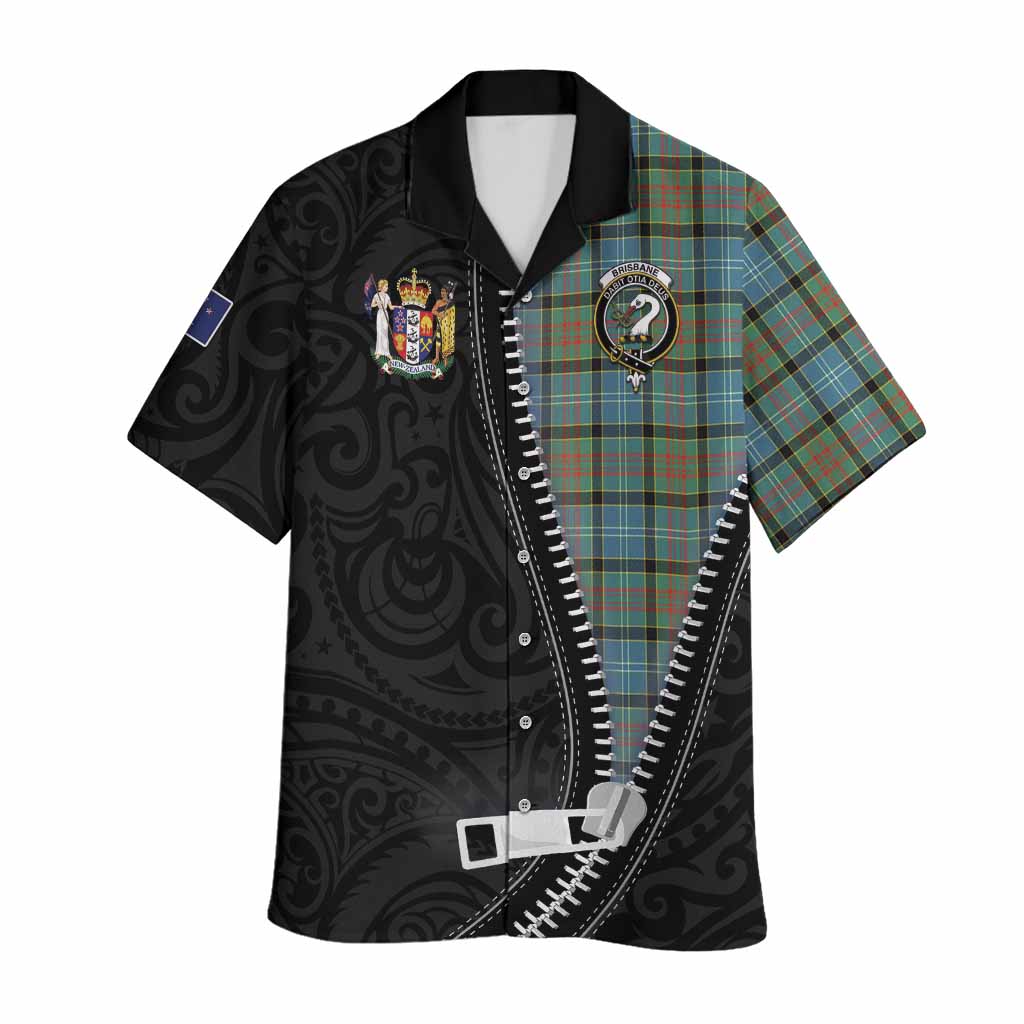 Brisbane Tartan Hawaiian Shirt New Zealand Pattern Unique Zipper Stylized