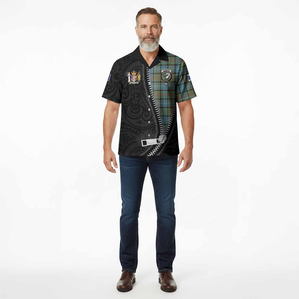 Brisbane Tartan Hawaiian Shirt New Zealand Pattern Unique Zipper Stylized