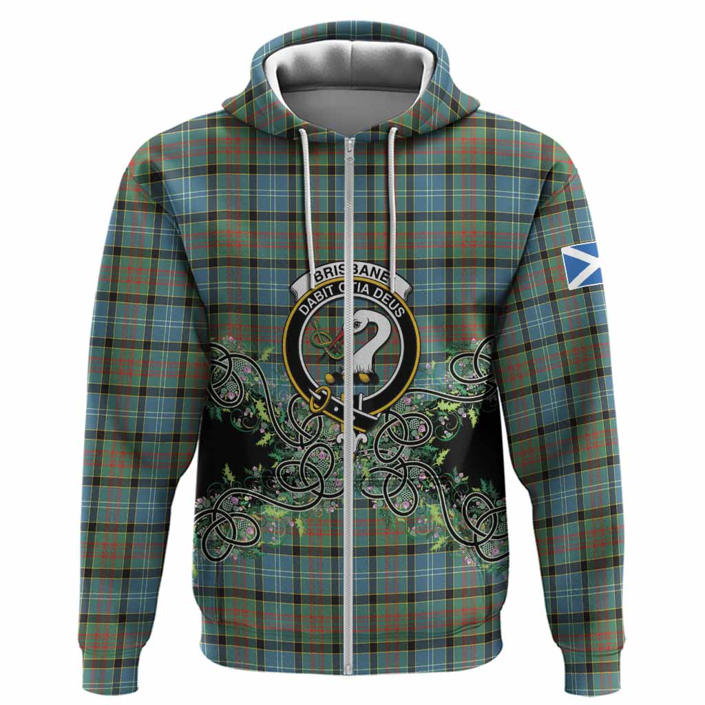 Brisbane Tartan Hoodie Thistle Scottish Spirit