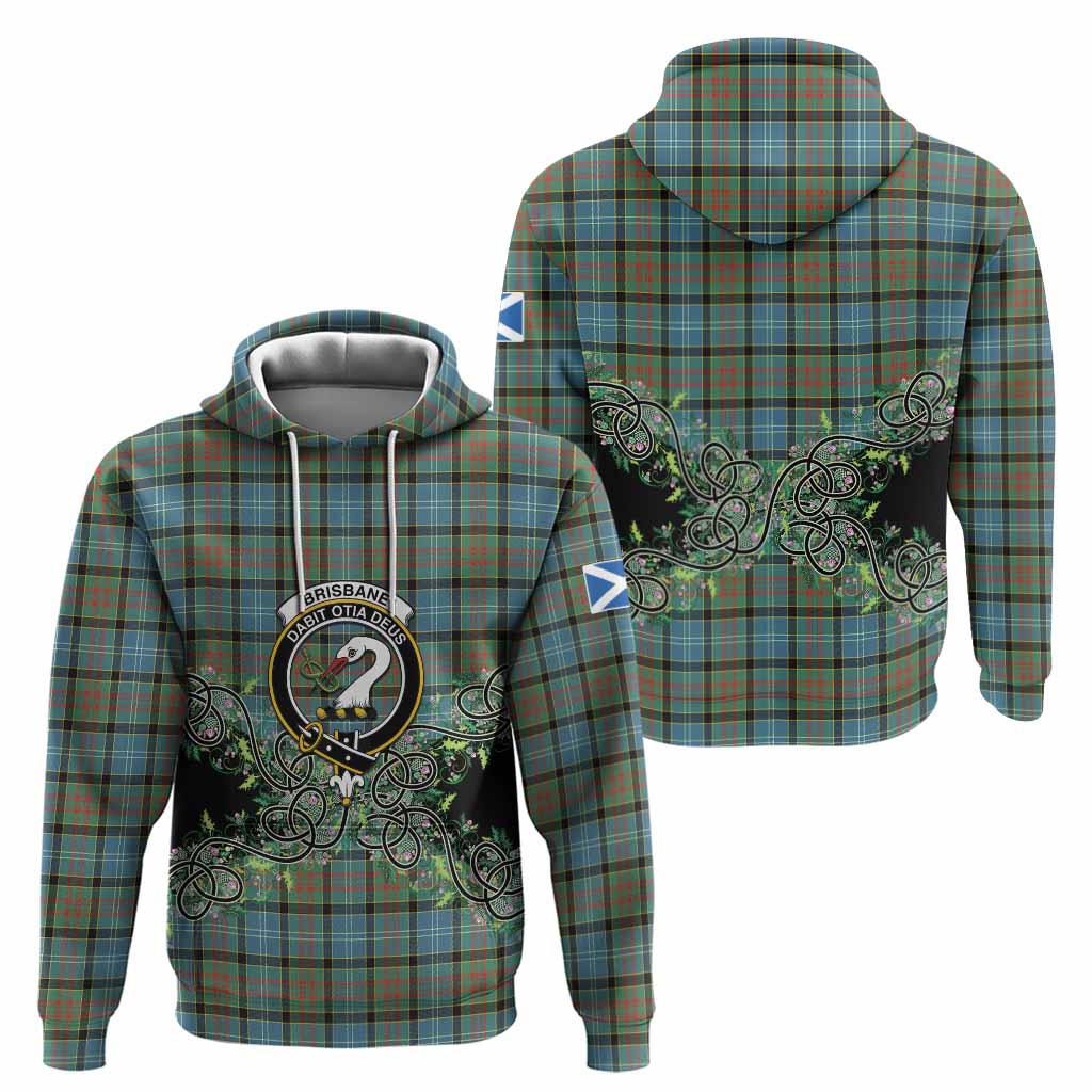 Brisbane Tartan Hoodie Thistle Scottish Spirit
